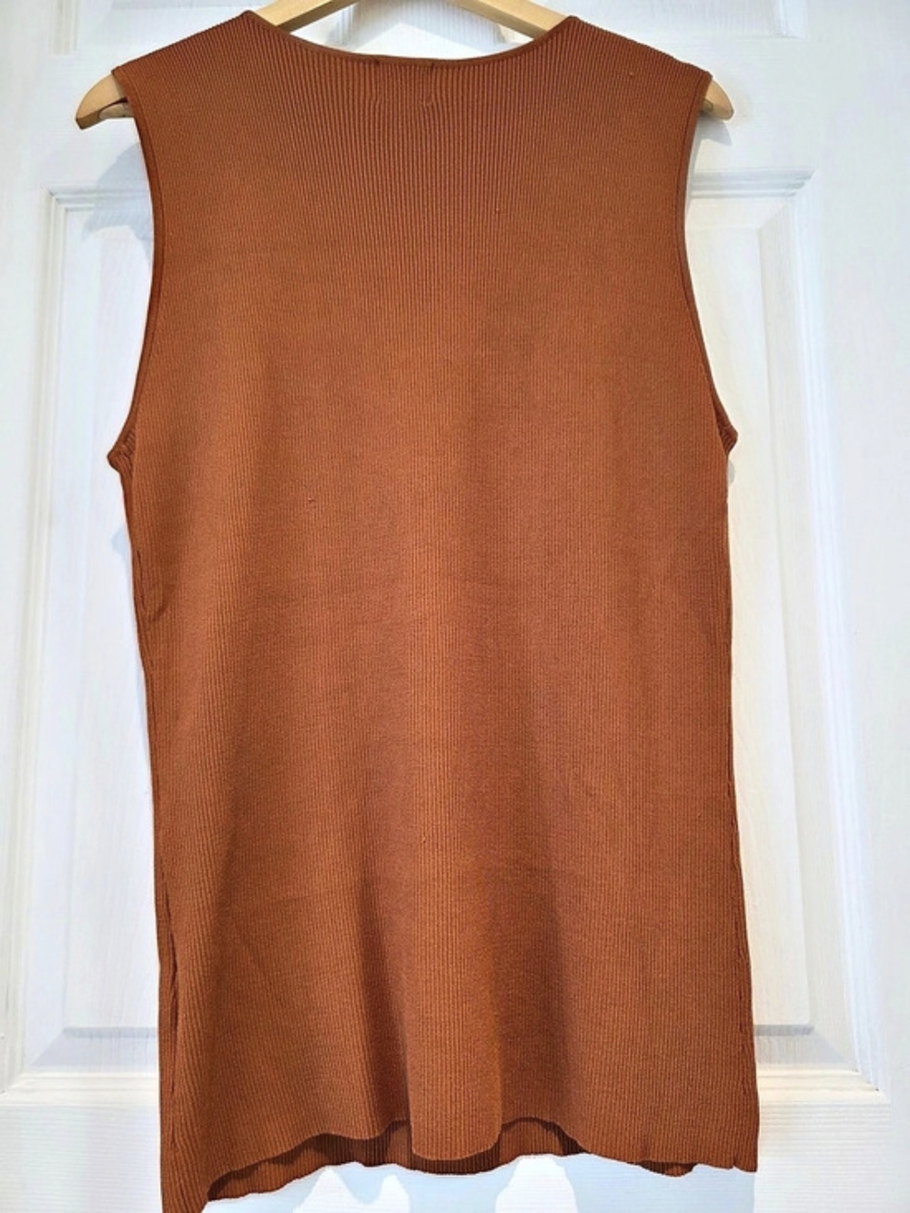 Ruby Rd. Woman Beaded Tank Top Rust Orange Ribbed Sleeveless Plus 2X - Picture 11 of 11